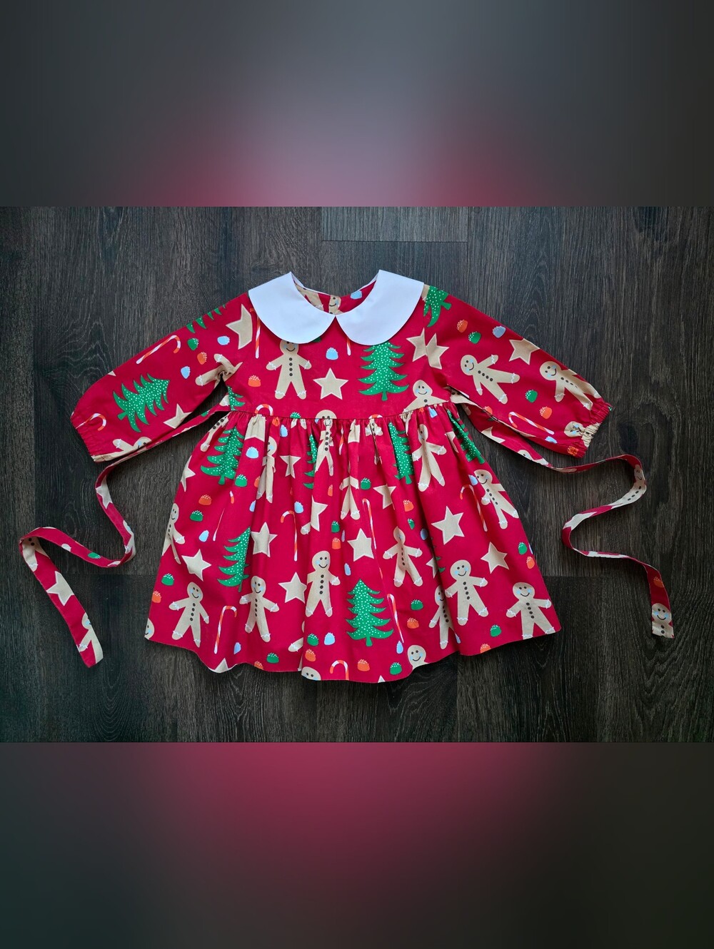 Eleanor Rose Cayden Christmas gingerbread man dress
